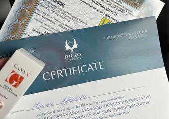 Сертификат participated the education for PLLA during a practical seminar

